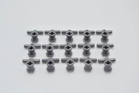 LEGO 15 x Verbinder neues dunkelgrau Dark Bluish Gray Pneumatic Connector 99021