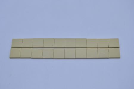 LEGO 20 x Kachel Fliese mit Rille beige Tan Tile 2x2 with Groove 3068b