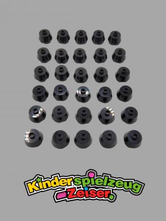 LEGO 30 x Kegel Kuppel Kegelstein gekÃ¼rzt schwarz Black Cone 2x2 Truncated 98100