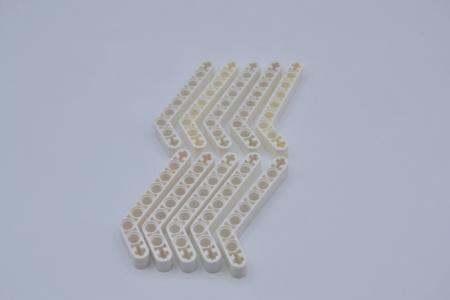 LEGO 10 x Technik Liftarm gebogen dick 3x7 weiß white technic angular beam 32271