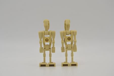 LEGO 2 x Figur Minifigur Minifigures Star Wars Battle Droid Tan sw0001b