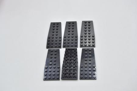 LEGO 6 x FlÃ¼gelplatte schwarz Black Wedge Plate 4x9 with Stud Notches 14181