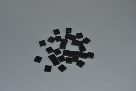 LEGO 30 x Fliese Kachel mit Rille schwarz Black Tile 1x1 with Groove 3070