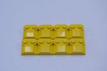 LEGO 8 x Motorhaube gelb Yellow Slope Curved 2x2x2/3 Two Studs Curved Side 41855