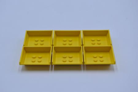 LEGO 6 x Kippaufsatz Mulde gelb Yellow Vehicle Tipper Bed Small 2512