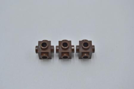 LEGO 3 x Konverter alt braun Brown Brick Modified 1x1 with Studs on 4 Sides 4733