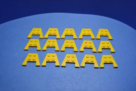 LEGO 15 x FlÃ¼gel gelb Yellow Wedge Plate 3x4 without Stud Notches 4859