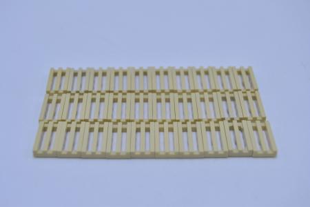 LEGO 30 x Gitterfliese beige Tan Tile Modified 1x2 Grille Bottom Groove 2412b