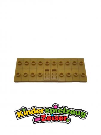 LEGO 20 x Fliese mit Noppe Pearl Gold Plate Modified 1x2 w. 1 Stud Groove 15573