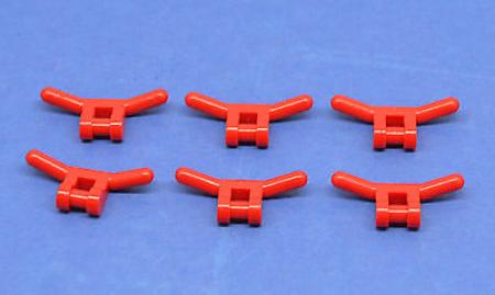 LEGO 6 x Lenker Minifig Werkzeug Zubehör rot red handlebars tool 30031 3003121