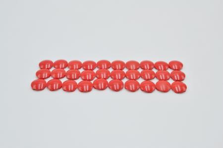 LEGO 30 x Rundplatte Gleiter rot Red Plate Round 2x2 with Rounded Bottom 2654