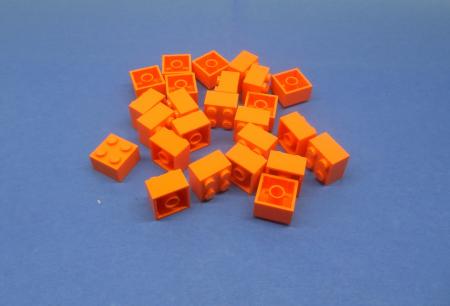 LEGO 25 x Basisstein Baustein Grundbaustein orange Orange Basic Brick 2x2 3003 
