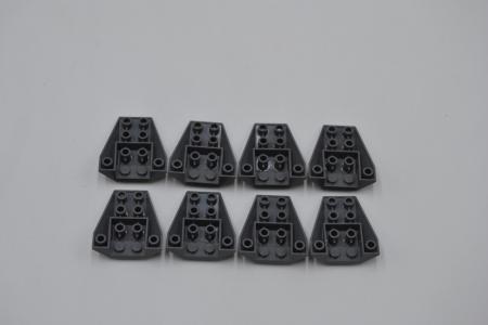 LEGO 8 x Keilstein neues dunkelgrau Dark Bluish Gray Wedge 4x4 Connection 4855