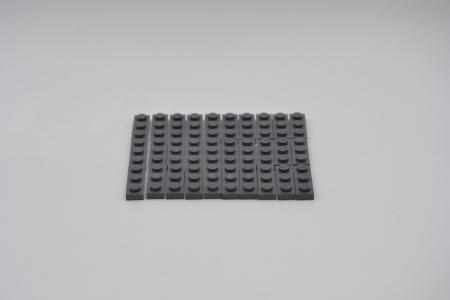 LEGO 30 x Basisplatte neues dunkelgrau Dark Bluish Gray Plate 1x3 3623 