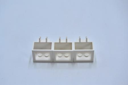 LEGO 3 x Kran Korb weiÃŸ White Crane Basket 2x3x2 Non-Locking Hinge Fingers 2424