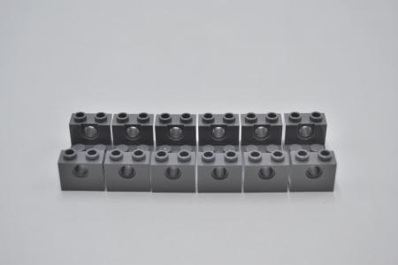 LEGO 6 x Stein neues dunkelgrau Dark Bluish Gray Technic Brick 2x4x1 1/3 18975