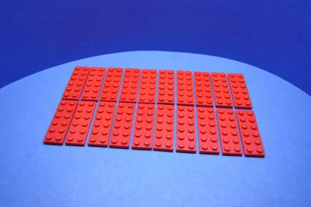 LEGO 20 x Basisplatte 2x6 rot red basic plate 3795 379521