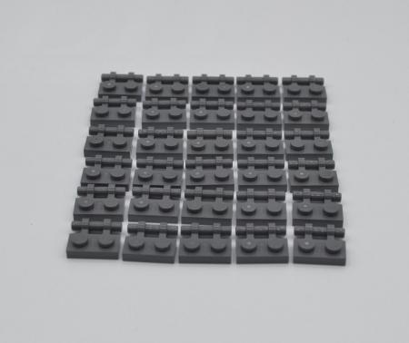 LEGO 30 x Platte Griff neues dunkelgrau Dark Bluish Gray Plate 1x2 Handle 2540