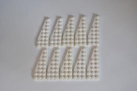 LEGO 10 x FlÃ¼gelplatte Keil links weiÃŸ White Wedge Plate 8x3 Left 50305