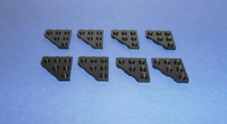 LEGO 8 x Ecke FlÃ¼gel Platte 3x3 schwarz black wedge wing plate 2450 245026