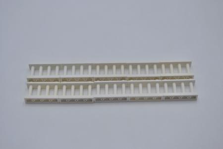 LEGO 10 x Zaun GelÃ¤nder weiÃŸ White Fence 1x4x2 Spindled with 2 Studs 30055