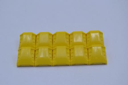 LEGO 10 x Motorhaube gelb Yellow Slope Curved 2x2 3 Side Ports Recessed 44675