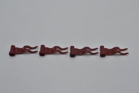 LEGO 4 x Flagge Fahne Welle links dunkelrot Dark Red Flag 4x1 Wave Left 4495a