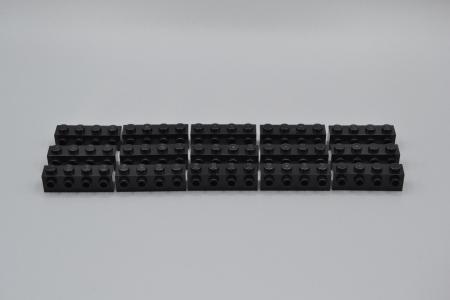 LEGO 15 x Konverterstein schwarz Black Brick Modified 1x4 Studs on Side 30414