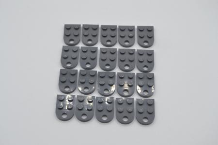 LEGO 20 x AnhÃ¤ngerplatten neues dunkelgrau Dark Bluish Gray Plate 3x2 Hole 3176