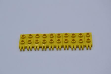 LEGO 10 x Scharnierplatte gelb Yellow Hinge Plate 1x2 2 Fingers Hollow 4276b