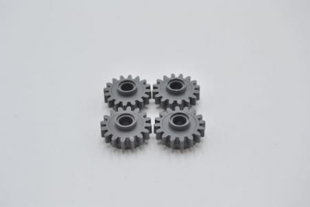 LEGO 4 x Zahnrad neues dunkelgrau Dark Bluish Gray Technic Gear 16 Tooth 6542b