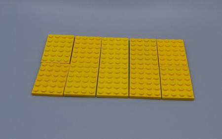 LEGO 10 x Basisplatte Bauplatte Grundplatte gelb Yellow Basic Plate 4x6 3032 