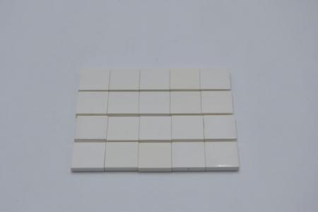 LEGO 20 x Kachel Fliese mit Rille weiÃŸ White Tile 2x2 with Groove 3068b