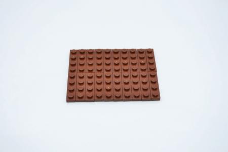 LEGO 20 x Basisplatte Bauplatte Grundplatte alt braun Brown Basic Plate 1x4 3710