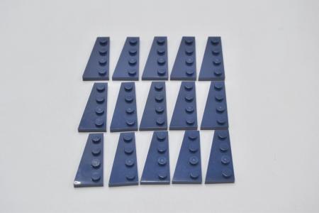 LEGO 15 x FlÃ¼gelplatte links dunkelblau Dark Blue Wedge Plate 4x2 Left 41770