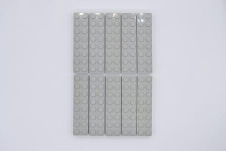 LEGO 10 x Basisstein althell grau Light Gray Basic Brick 2x8 3007 300702