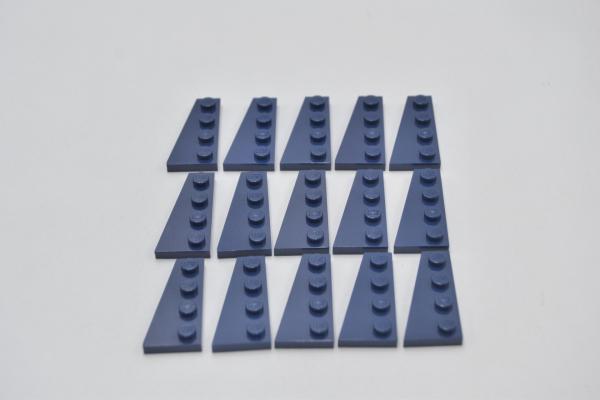 LEGO 15 x FlÃ¼gelplatte links dunkelblau Dark Blue Wedge Plate 4x2 Left 41770