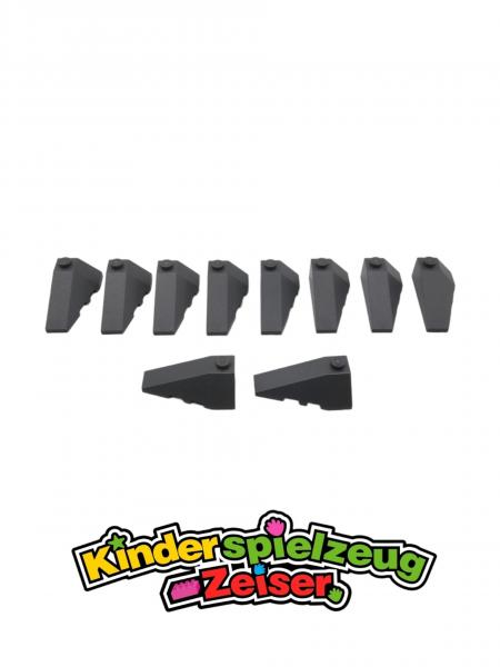 LEGO 10 x Keilstein links neues dunkelgrau Dark Bluish Gray Wedge Left 43710 