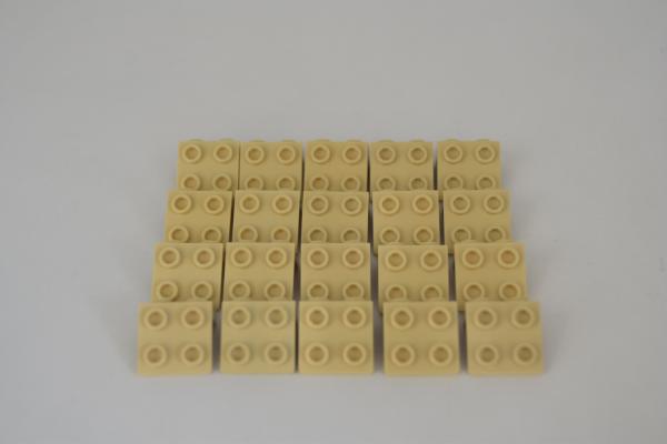 LEGO 20 x Winkelplatte 90Â° beige Tan Bracket 1x2  2x2 44728