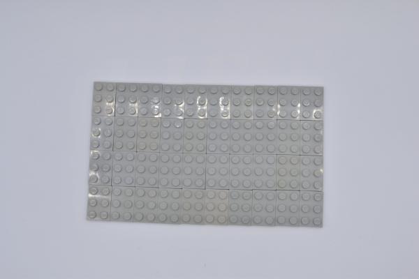 LEGO 40 x Basisplatte Bauplatte althell grau Light Gray Basic Plate 2x3 3021