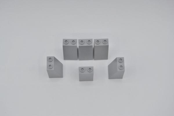  LEGO 6 x SchrÃ¤gstein neuhell grau Light Bluish Gray Slope 75 2x2x3 Hollow 3684a