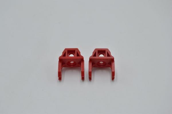 LEGO 2 x Magnethalterung rot Red Magnet Holder 2x3 with Clips and Pin Hole 2607 