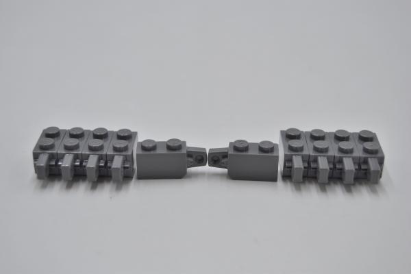 LEGO 10 x Schanier neues dunkelgrau Dark Bluish Gray Hinge Brick 1x2 30364