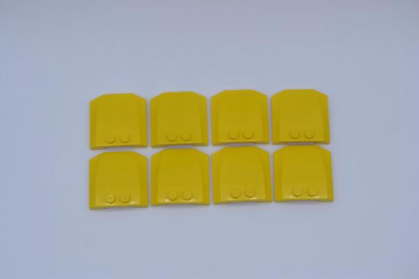 LEGO 8 x Motorhaube Dach gelb Yellow Wedge 4x4x2/3 Triple Curved 45677