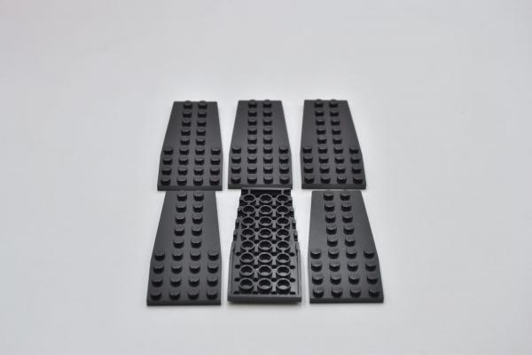 LEGO 6 x FlÃ¼gelplatte schwarz Black Wedge Plate 4x9 with Stud Notches 14181