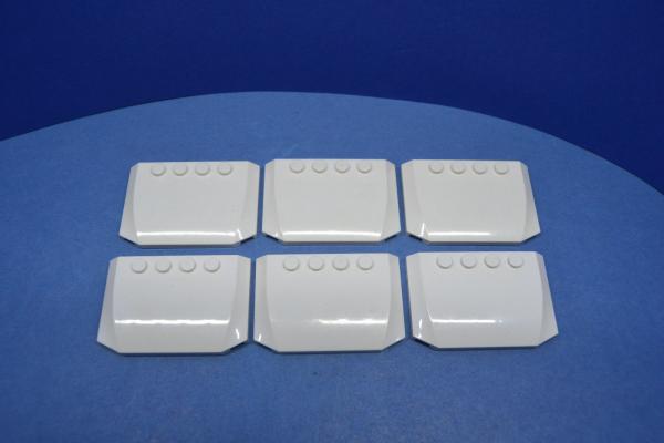 LEGO 6 x Motorhaube Dach weiÃŸ White Wedge 4x6x2/3 Triple Curved 52031