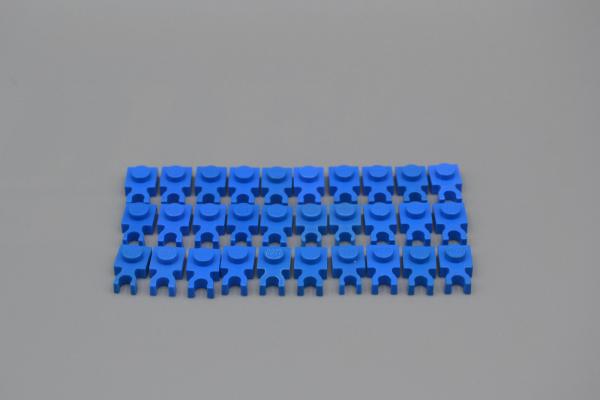 LEGO 30 x Halter blau Blue Plate Modified 1x1 with Clip Vertical 4085