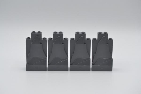 LEGO 4 x Fels Stein neues dunkelgrau Dark Bluish Gray Rock Panel 2x4x6 47847