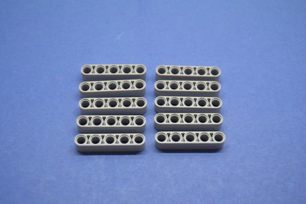 LEGO 10 x Technik Liftarm 1x5 neuhell grau newgrey technic 5M thick beam 32316