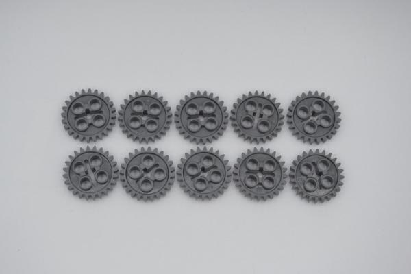 LEGO 10 x Technic Zahnrad neues dunkelgrau Dark Bluish Gray Gear 24T Hole 3648